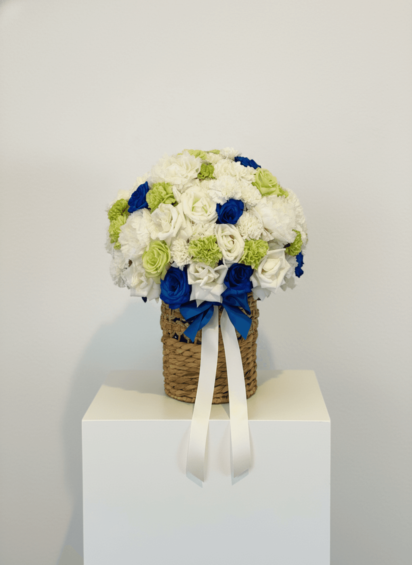 Blue Belle Basket — composed by Les Fleur Company